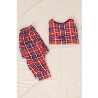 Kids Suede Suit Red Checkered - 12152.1048.