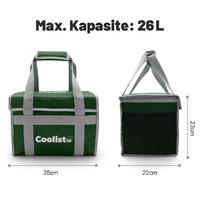 Coolist CL26G 26 Litre Katlanabilir Termos Bez Çanta / Buzluk