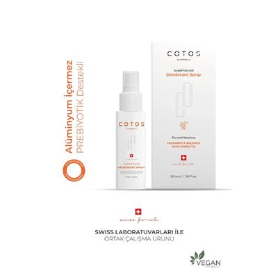 Cotos Microbiota Balance With Prebiotic Deodorant Sprey (Anti̇perspi̇rantPrebi̇yoti̇k DestekDoğal DeoSprey