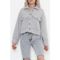 Crop Stitch пиджак сұр - 510.1367.
