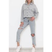 Crop Stitch пиджак сұр - 510.1367.