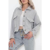 Crop Stitch пиджак сұр - 510.1367.