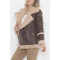 Leather Fur Coat Brown - 878.1247.