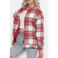Red coloured patterned jacket shirt - 2406.1367.