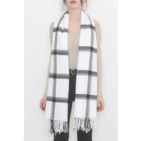 Patterned Stash Shawl White-Black - 15520.750.