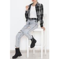 Patterned Cashmere Jacket Black - 11717.1095.