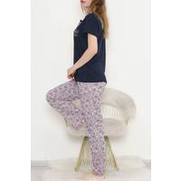 Desenli Pijama Takımı Lacipembe - 11405.1048.