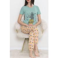 Desenli Pijama Takımı Çağla - 15279.1773.