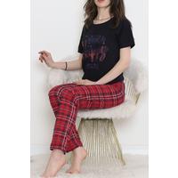 Desenli Pijama Takımı Siyah - 15279.1773.