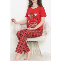 Desenli Pijama Takımı Kırmızıpembe - 15279.1773.