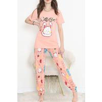 Desenli Pijama Takımı Açıkpembe - 15279.1773.