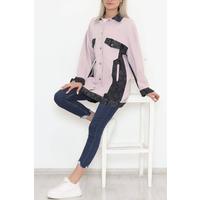 Patterned Long Jacket Powder - 1343.1367.