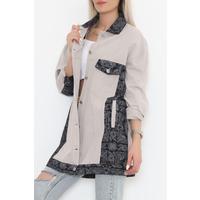 Patterned Long Jacket Stone - 1343.1367.