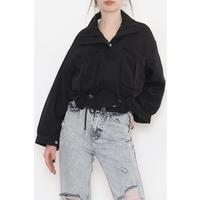 High Collar Padded Jacket Black - 80078.683.