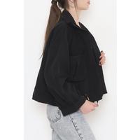 High Collar Padded Jacket Black - 80078.683.