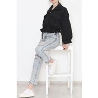 High Collar Padded Jacket Black - 80078.683.