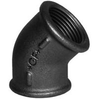 Dirsek 1/2 Siyah 45 Derece Açık