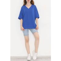 Қос жеңді V-мойын футболка Saks - 11308.1567.