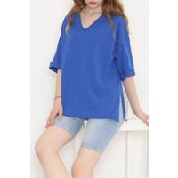 Қос жеңді V-мойын футболка Saks - 11308.1567.