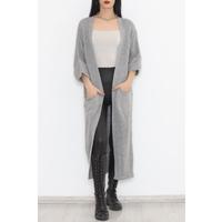 Duble Kol Hırka Gri - 8519.1323.