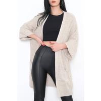 Duble Kol Hırka Vizon - 8588.1323.