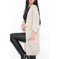 Duble Kol Hırka Vizon - 8588.1323.