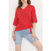 Double Sleeve V-Neck T-Shirt Red - 11308.1567.