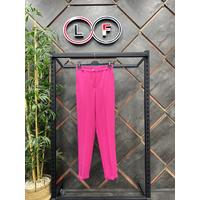 Double Leg Elastic Waist Trousers Fuchsia