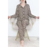 Buttoned Suede Suit Leopard - 450.1287.