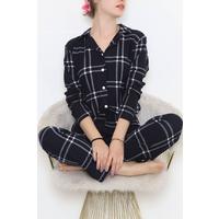 Buttoned Suede Suit Koyuindigo - 450.1287.