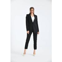 Buttoned Atlas Suit Black