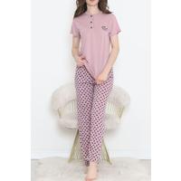 Düğmeli Pijama Takımı Güllaci1 - 704.1287.