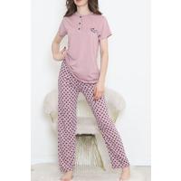 Düğmeli Pijama Takımı Güllaci1 - 704.1287.