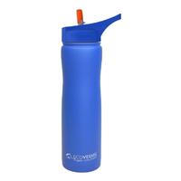  Eco Vessel Summit Insulated Steel Straw Bottle Thermos 0.75 Liter-BLUE