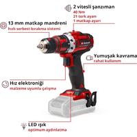 Einhell TE CD 18/40 Lİ Solo Vidalama