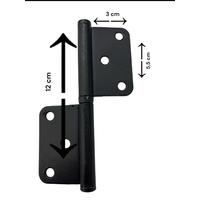 Ennalbur 12 cm Siyah Yönsüz Cerman Menteşe