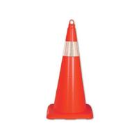 Ennalbur Esnek Kırılmaz Trafik Konisi Tek Reflektörlü 50 cm