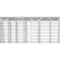 Ennalbur Gömlekli Çelik Dubel M12X110 ( 5 Adet)