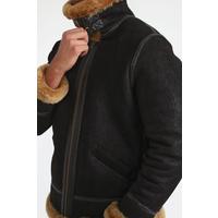 Мужская Куртка Shearling Aviator Jacket, Washed Brown with Ginger Wool E1-WSD-BRN-GSW