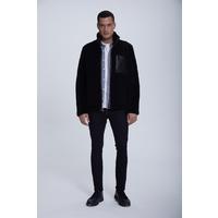 Men's Sheepkins Casual Jacket, Silky Black With Black Curly Wool E20-SKY-BLK-BCW