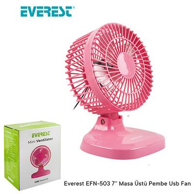 Everest EFN-503 7 Usb пластикалық үстелге арналған желдеткіш қызғылт