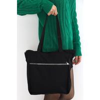 Zippered Shoulder Bag Black4 - 9899.1624.