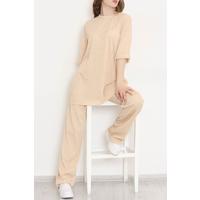 Corded Double Sleeve Suit Beige - 1712.751.