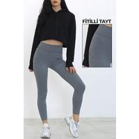 Ribbed Leggings Smoked - 7759.1169.