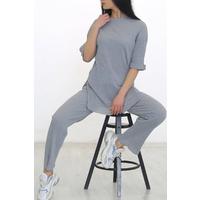 Фитильный костюм серого цвета - 8622.1567.