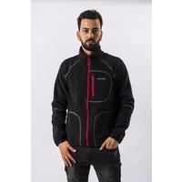 FreeCamp Man Full Zipper Fleece Polar-SİYAH-KIRMIZI