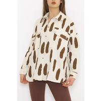 Gabardine Jacket White Brown - 8932.1361.