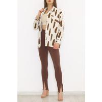 Gabardine Jacket White Brown - 8932.1361.