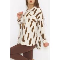 Gabardine Jacket White Brown - 8932.1361.