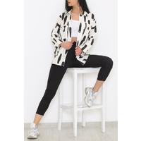 Gabardine Jacket White and Black - 8932.1361.